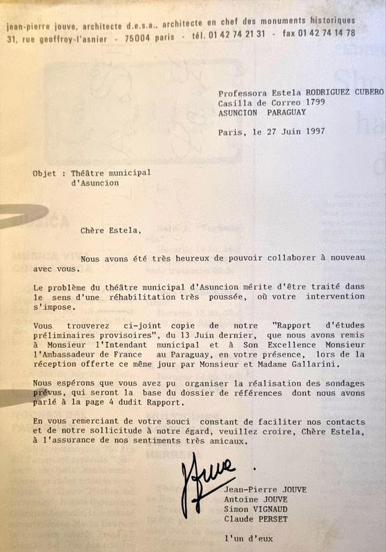 Carta de Jean-Pierre Jouve