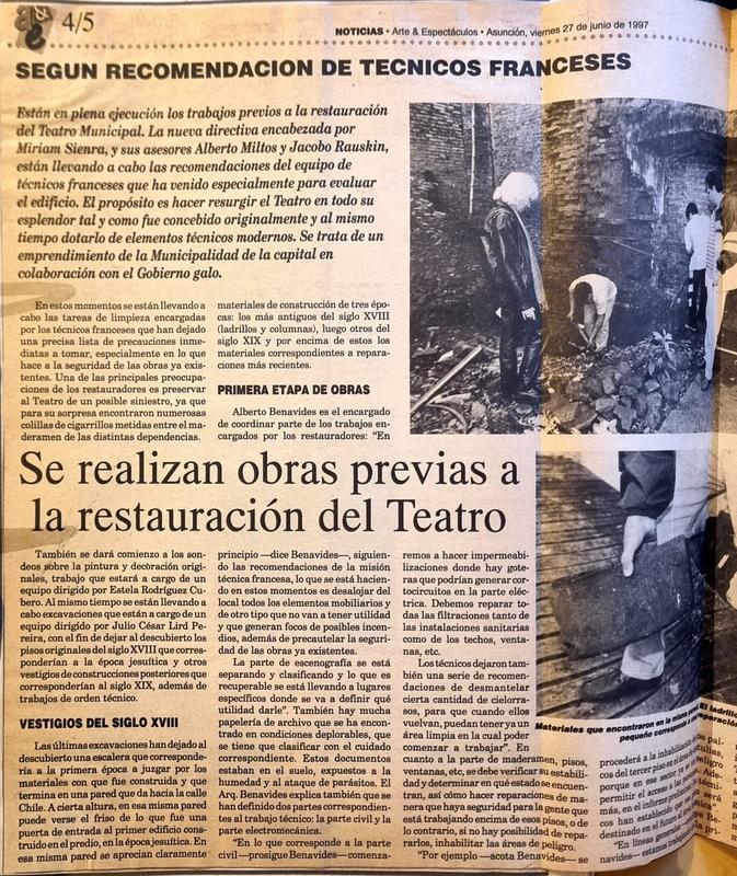 Informe: Investigaciones en los Teatros de Valladolid